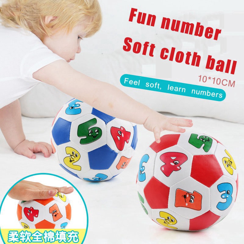 Brinquedos Do Bebe Para Criancas Numero Bola De Pelucia Macia Brinquedo Movel Com Som 10 Cm Macio Bola Sino Precoce Educacao Cor Digital Bola De Aprendizagem De Futebol Bebe Infantil Chocalho Corpo