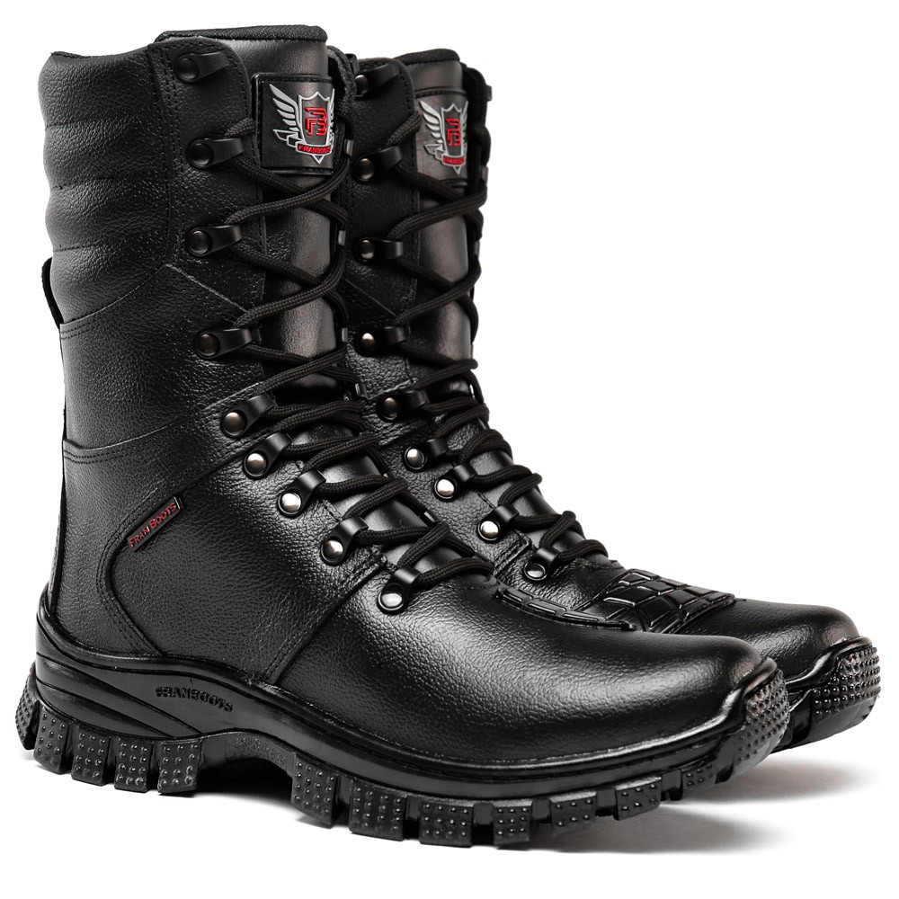 Borzeguim Militar Bota Cano Curto Pm Sp Couro Legitimo Shopee Brasil