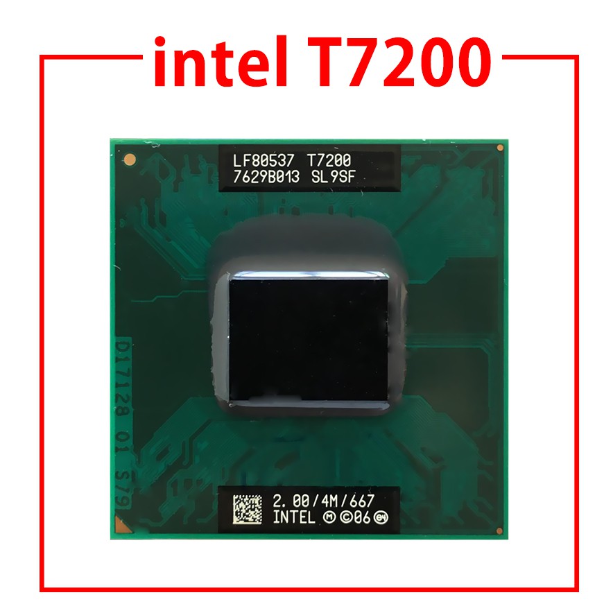 Intel Core 2 Duo T7200 T7400 T7500 T7700 Processador De laptop De cpu PGA 478 100 % Trabalhando Normalmente