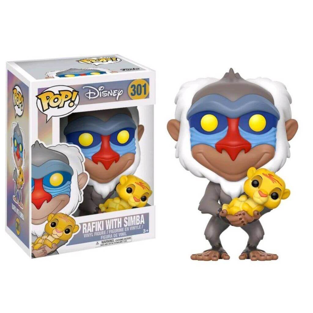 Funko Pop Rafiki com filhote Simba - O Rei Leão - Disney #301