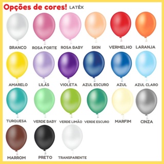 Balões Pic Pic Tamanho 9 Polegadas Cores Cor 50 Unidades Balão em Oferta na Shopee