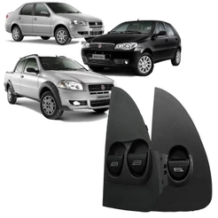 Botão Interruptor Vidro Eletrico Duplo Para Carro Palio-Passageiros e Motorista .