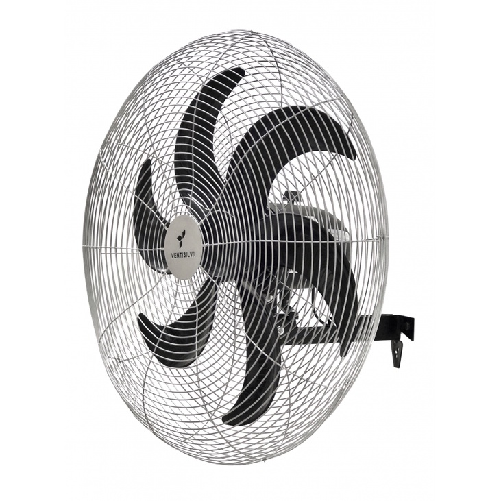 Ventilador de Parede Ventisilva VPL 65cm Bivolt Preto Grade Cromada Silencioso Industrial