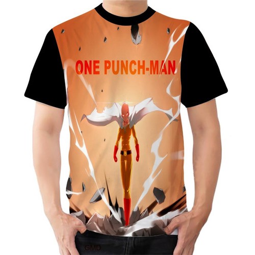 Camiseta De Hombre Saitama Punch One - Anime Manga One Punch Man, Diseño Moderno Y Cómodo