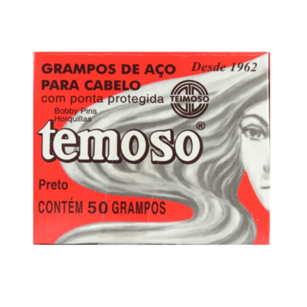 Caixa c/ 50 Grampos Em Aço Preto Para Cabelo N° 5 - Teimoso em Oferta na Shopee