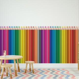 Adesivo de Parede Infantil Lapis de Cor 100x110