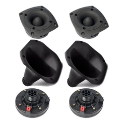 Kit Para Corneteira 2 Driver + 2 Cone Bocal Cornetas + 2 Super Tweeter Tuiter Twiter