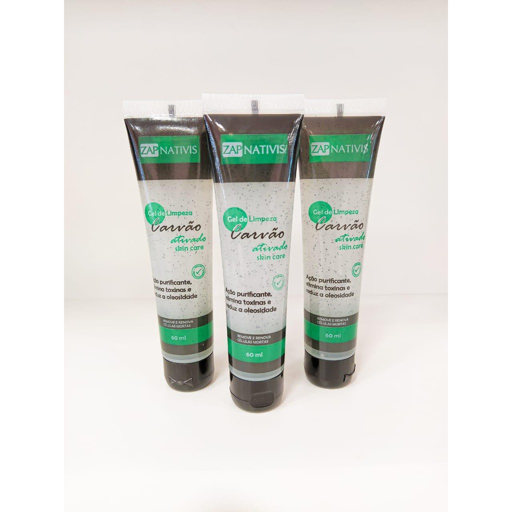 Gel de Limpeza Esfoliante Carvão Ativado Zap Nativis