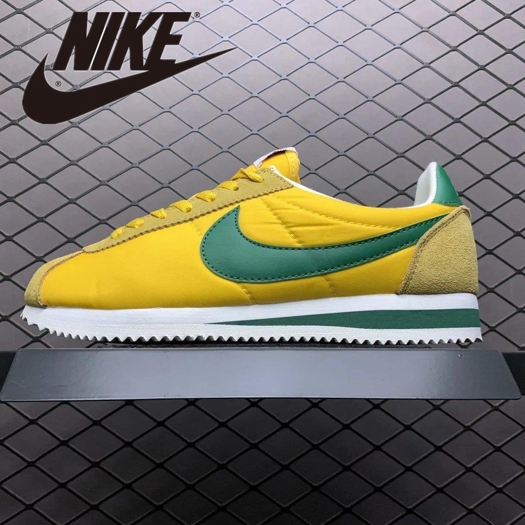 Tênis Nike Classic Cortez Retro amarelo branco casual | Shopee Brasil