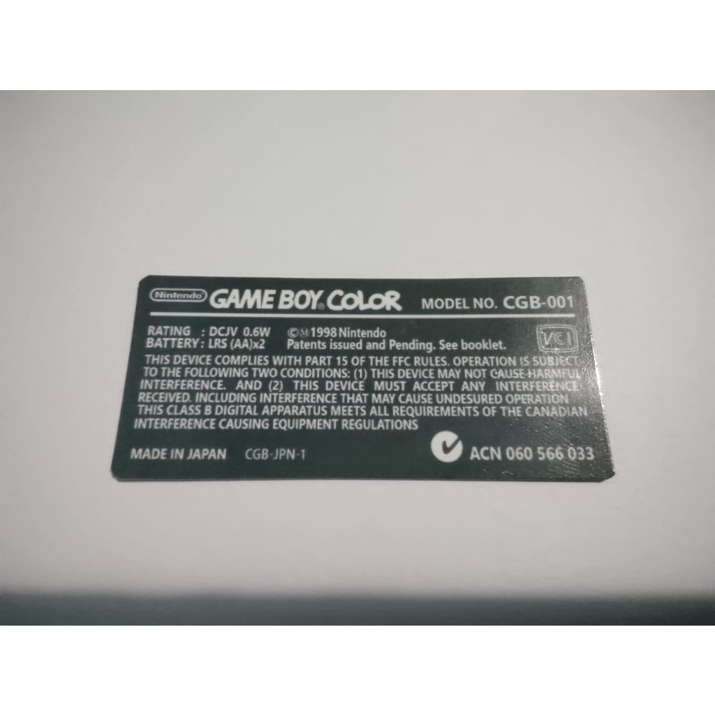 3 label gbc para game boy color etiqueta console