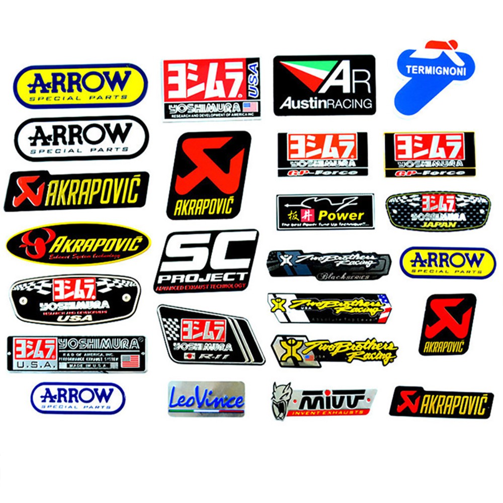 Adesivo Decalque Para Tubo De Escape De Motocicleta , De Alumínio 3D Resistente Ao Calor , YOSHIMURA AKRAPOVIC ARROW Doi
