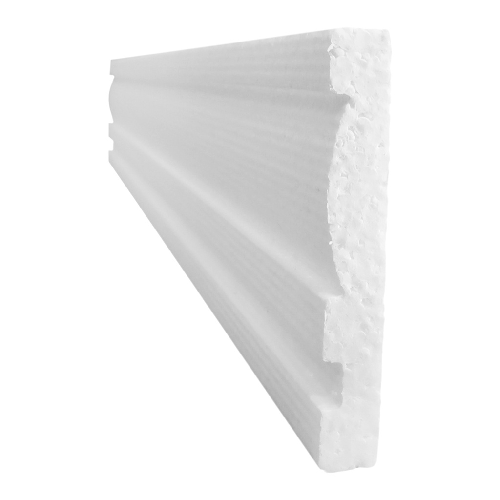 Friso de parede - decoração roda meio rodapé - Kit com 15 metros - isopor - Hobbyart Molduras - ALMOFADA