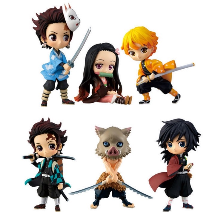 Demon Slayer Topo De Bolo De Brinquedo Com Figura De A O De P S Kimetsu No Yaiba Hibira