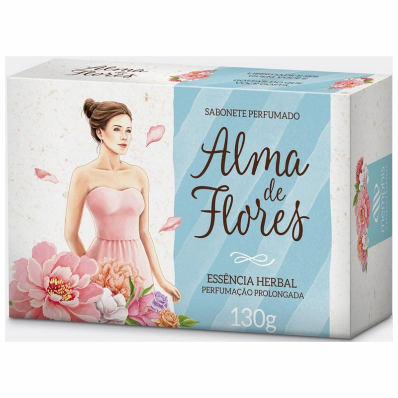 Sabonete Perfumado Alma De Flores Em Barra Herbal 130g