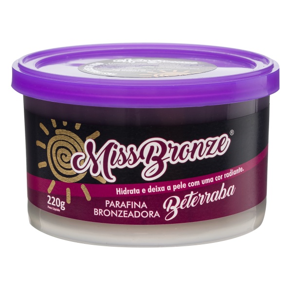 Parafina Bronzeadora Miss Bronze Bronzeador Beterraba 200g