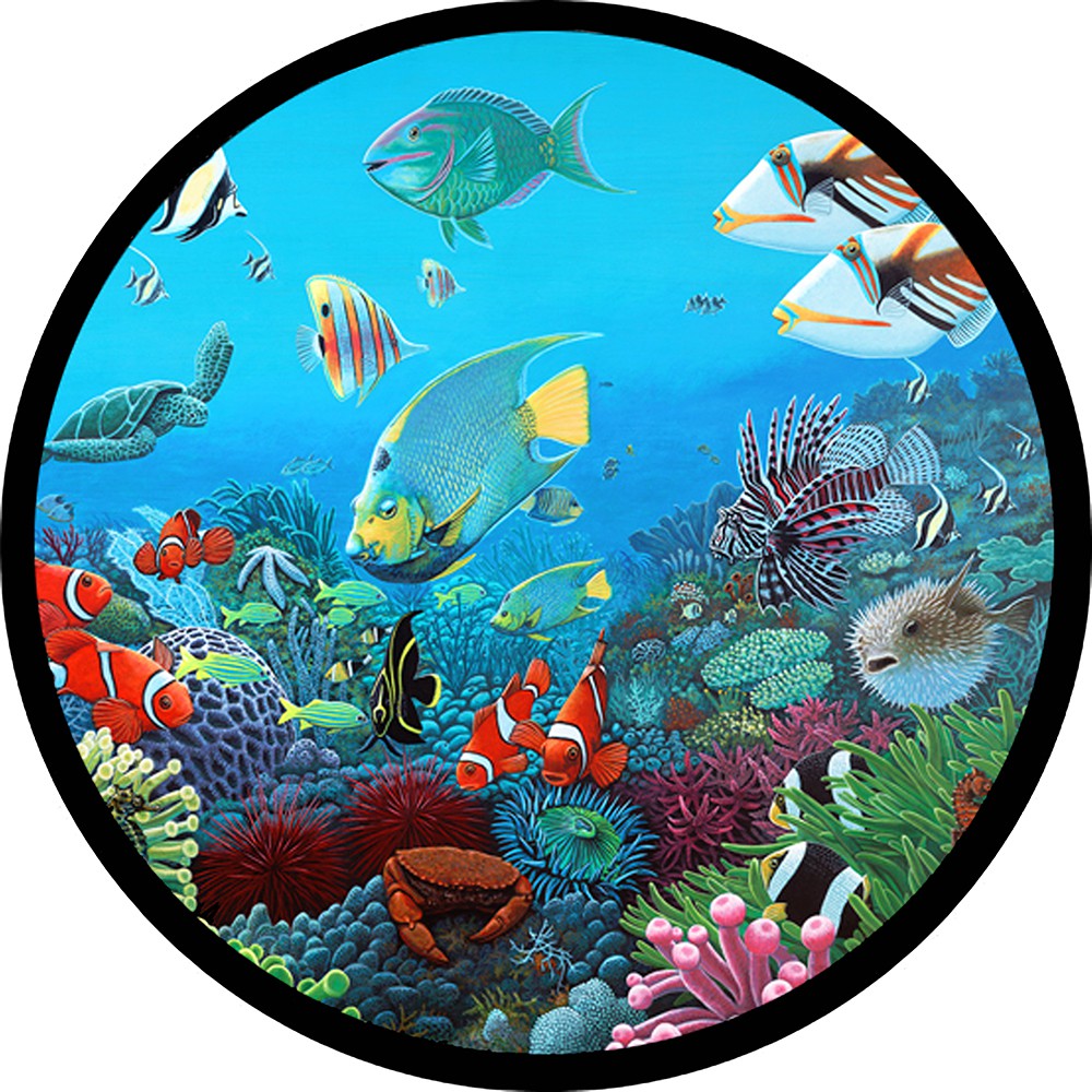 Capa de Estepe para Ecosport Crossfox Aircross Peixes Fundo do Mar CN202