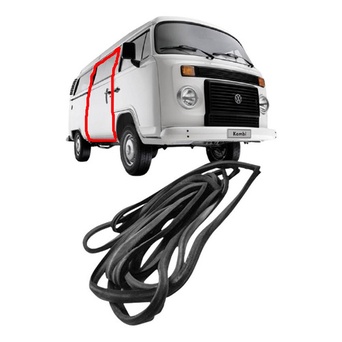 Borracha Porta Lateral Correr Kombi Moderna 1997 A 2014 em Oferta na Shopee