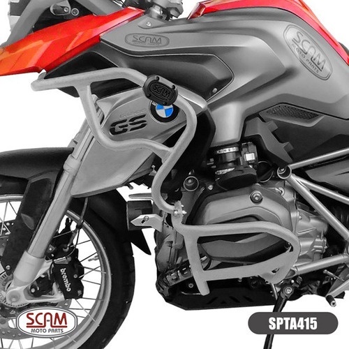 Protetor Motor Carenagem Bmw R 1200gs 2013 A 2019 Prata Scam
