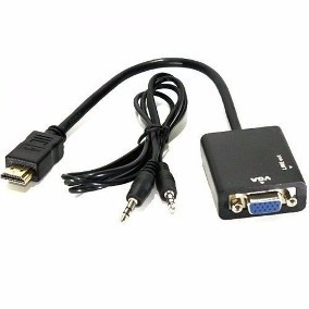 Caco conversor hdmi para vga  com adaptador de áudio