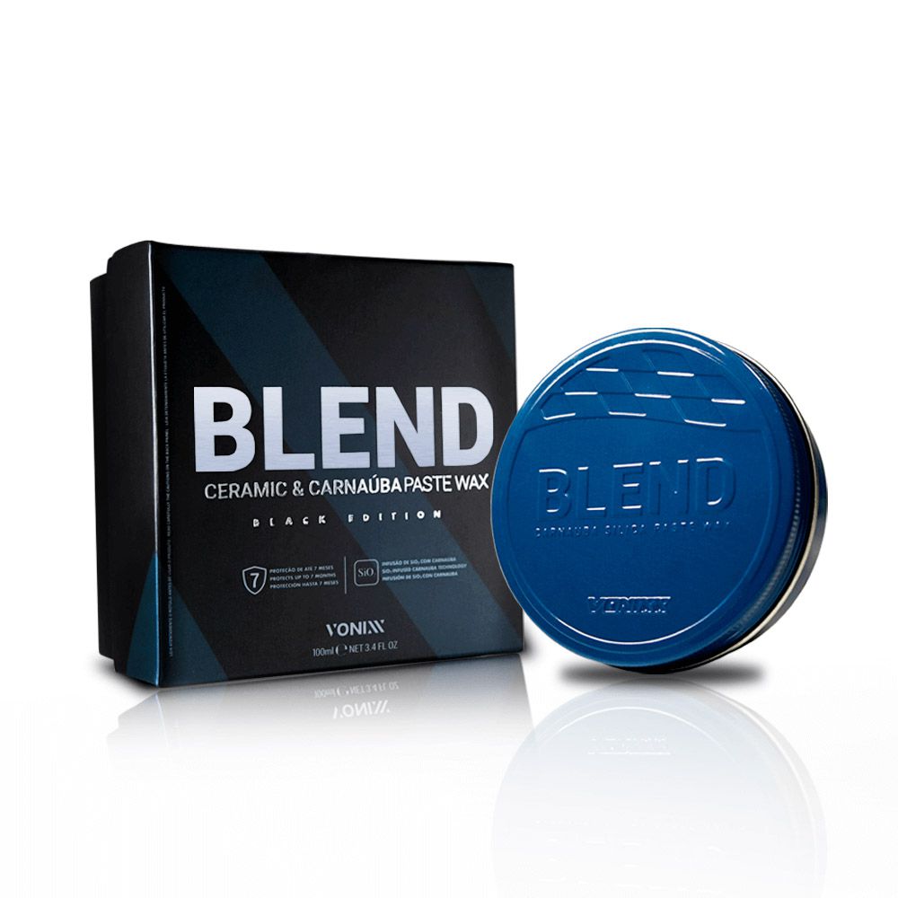 Cera de Carnaúba e Cerâmica Para Carros Pretos Blend Black 100ml Vonixx