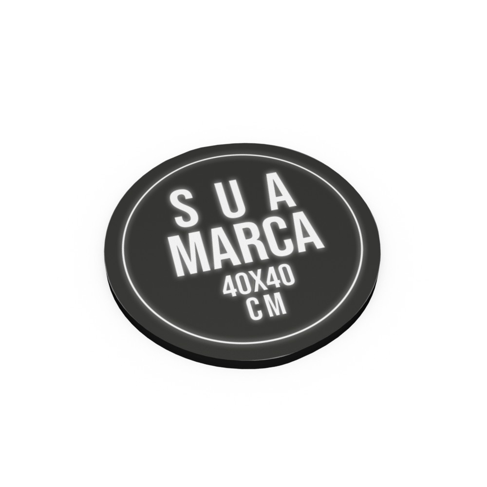 Luminoso Personalizado Redondo Sua Marca 40x40cm em Oferta na Shopee