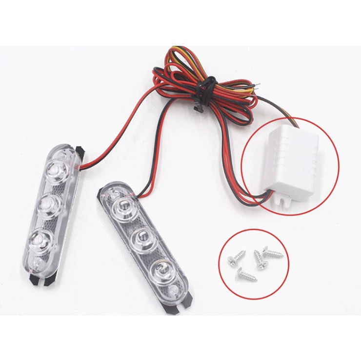 kit strobo 2 modulo com 3 led cada 12v estrobo automotivo profissional ...