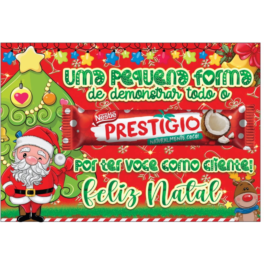Kit 20 Cartão De Natal Para Clientes - Mimos Para Clientes - Lembrancinha  De Natal | Shopee Brasil