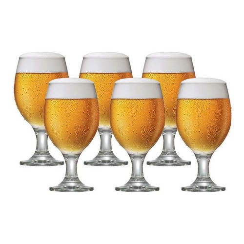 Jogo de Taças Roma para Cerveja P 6 pcs, 310ml - Ruvolo - Home & Living