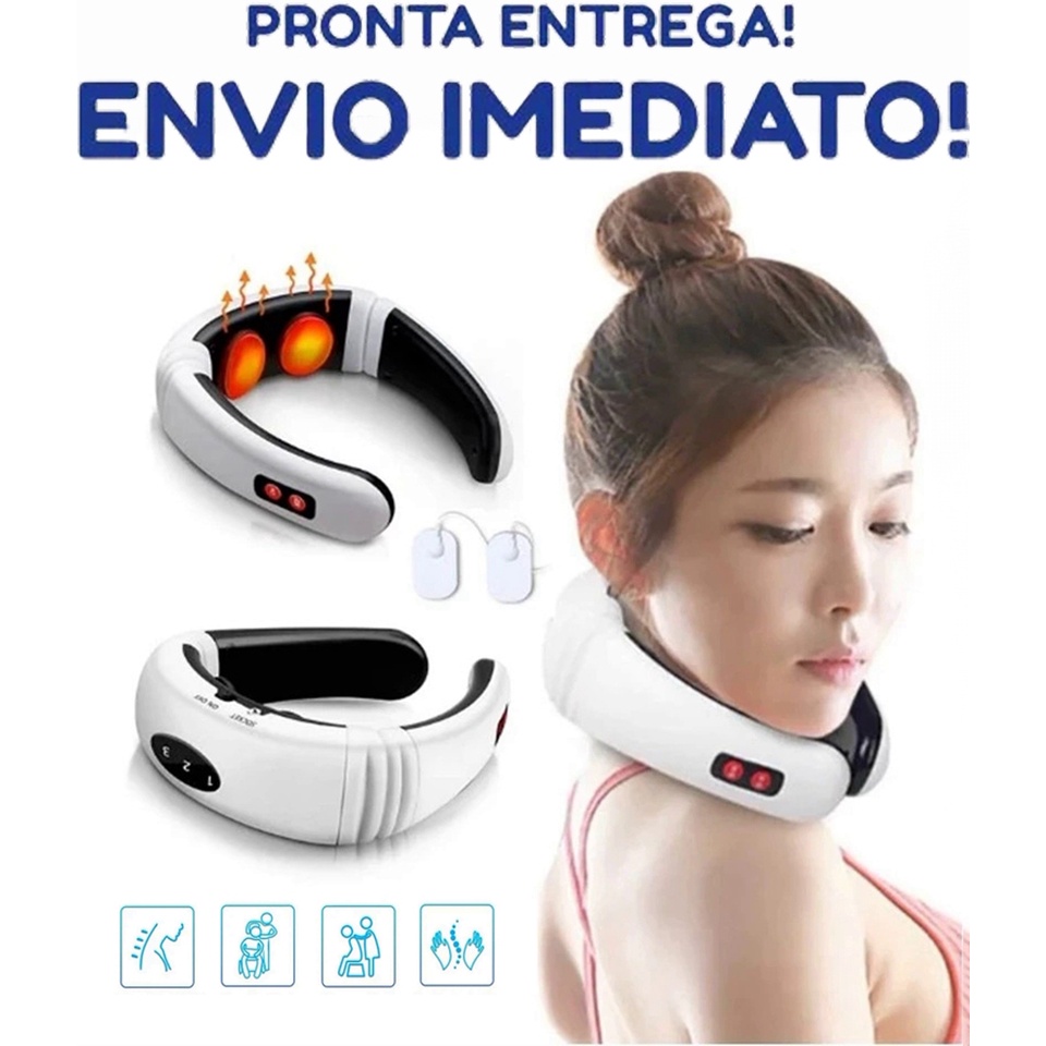 Aparelho Terapia Massageador Colar Cervical Relaxar Pescoço