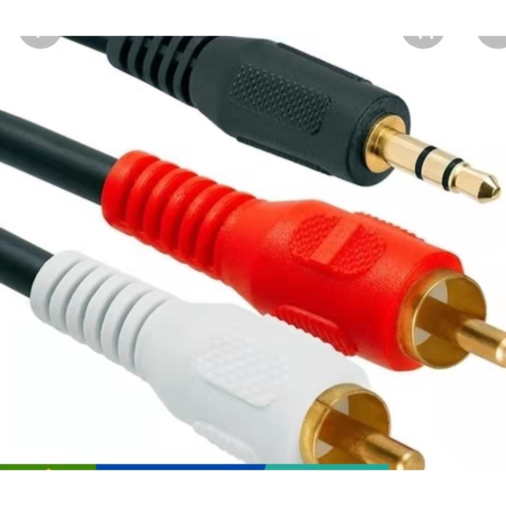 Cabo Auxiliar `` 1 P2 Macho X 2 Rca Macho `` Audio 1,5m P/ Som / Tv / Home Theater Audio Video