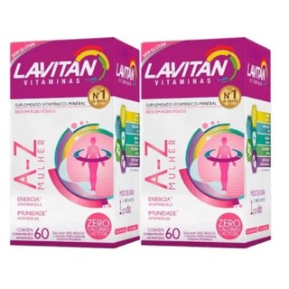 Kit 02 Lavitan Az Mulher Cimed 60 Comprimidos Cada Caixa Total 120 Comprimidos