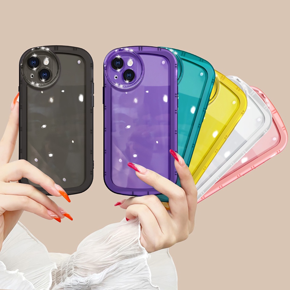 Capa De Airbag Para Samsung Galaxy A32 A02 A03s A02s A12 A51 A50 Cor Fluorescente Macaron TPU Flexível Anti-Impacto Silicone