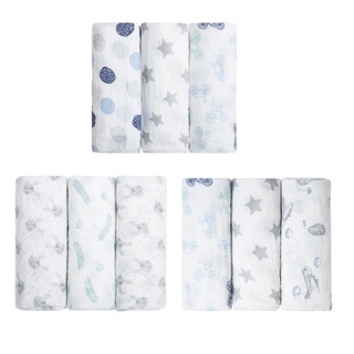 Cueiro Swaddle Papi Soft Estampado Menino 80Cm X 80Cm - Kit C/03 Unidades