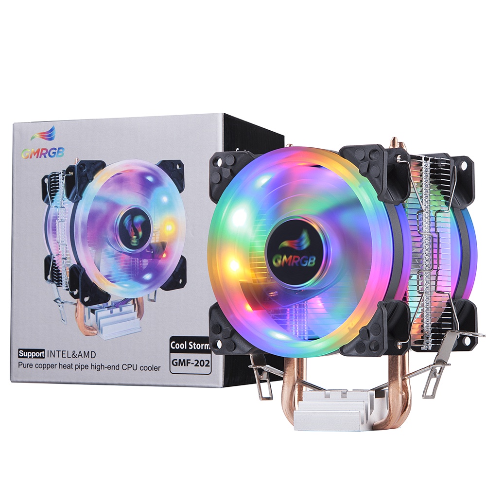 CPU Cooler 3 Pin RGB PC Quiet Intel LGA 775 1200 1150 1151 1155 AM AM2 ...