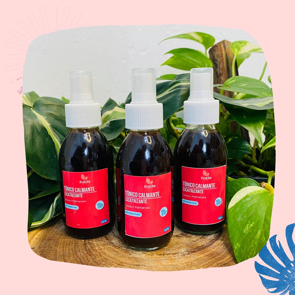 Tônico calmante, cicatrizante e clareador | XÔ MANCHAS! | Cacau e palmarosa!