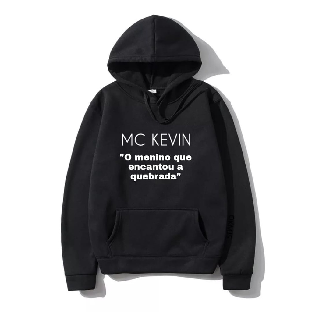 Moletom Canguru Mc Kevin O Menino que Encantou a Quebrada Funk Blusa de Frio Capuz e Bolso Feminino e Masculino Música