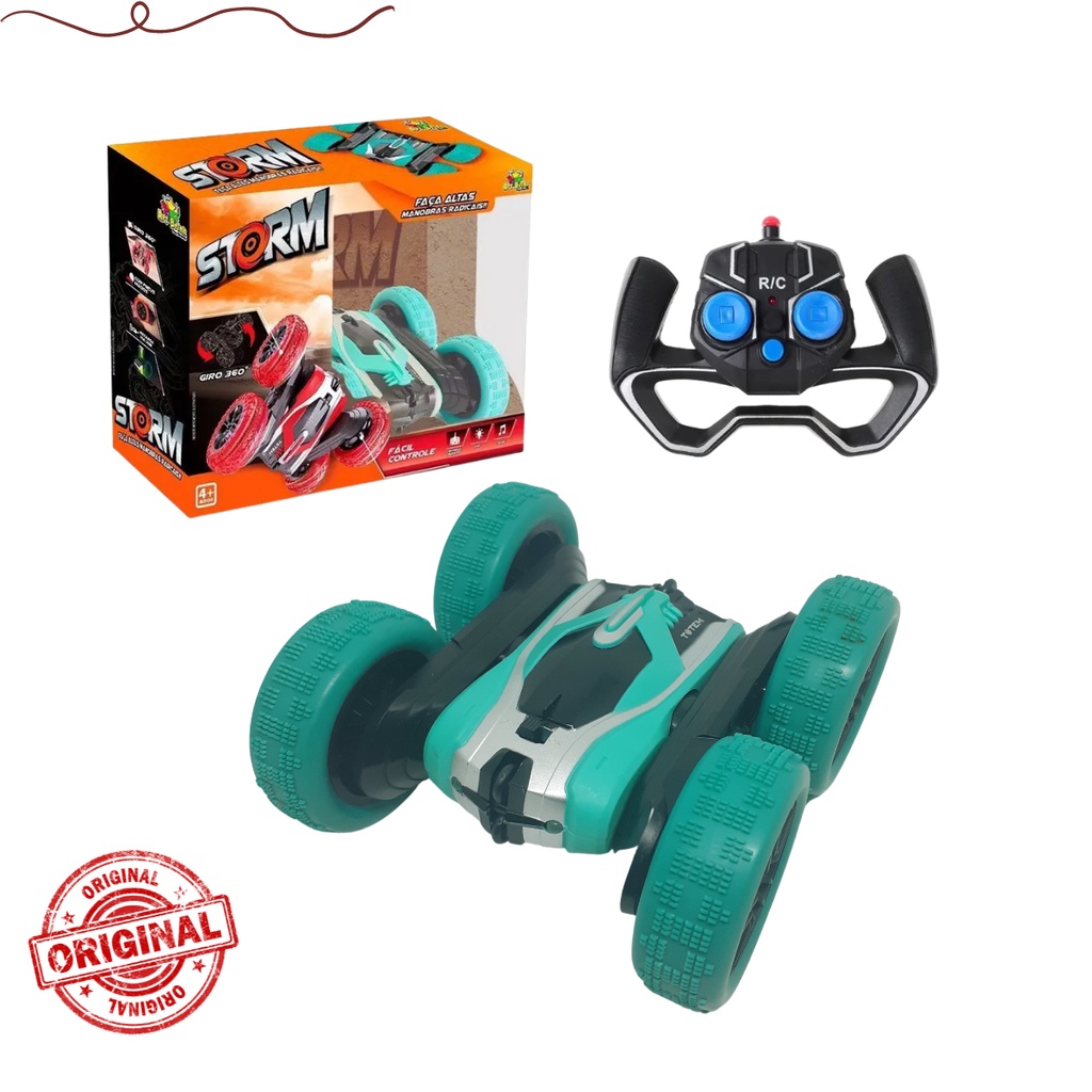 Carrinho Controle Remoto Storm Manobras Incríveis Storm Giro 360° Art Brink