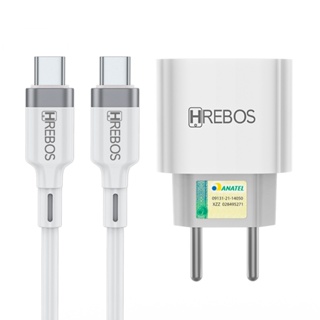 Carregador Turbo PD 20w com Cabo Tipo-C x Tipo-C Hrebos HS-363 em Oferta na Shopee