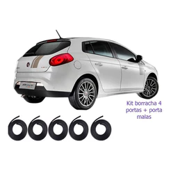 Kit 5 Borrachas Vedação Bravo 2014 2015 2016 4 Portas&mala