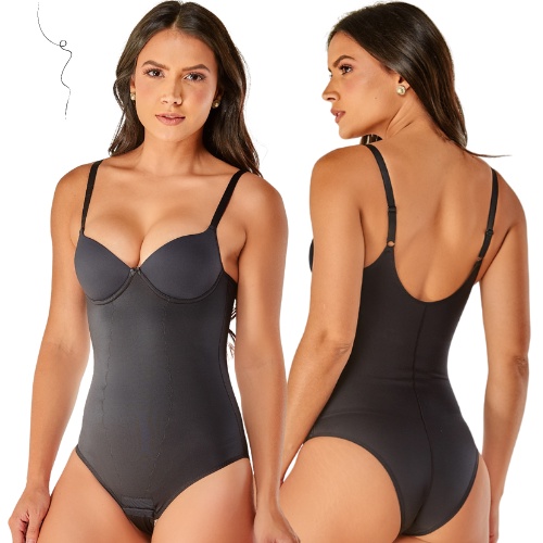 Body Bory Cinta Modeladora Media Forte Compressão Com Bojo Vi Lingerie 1601