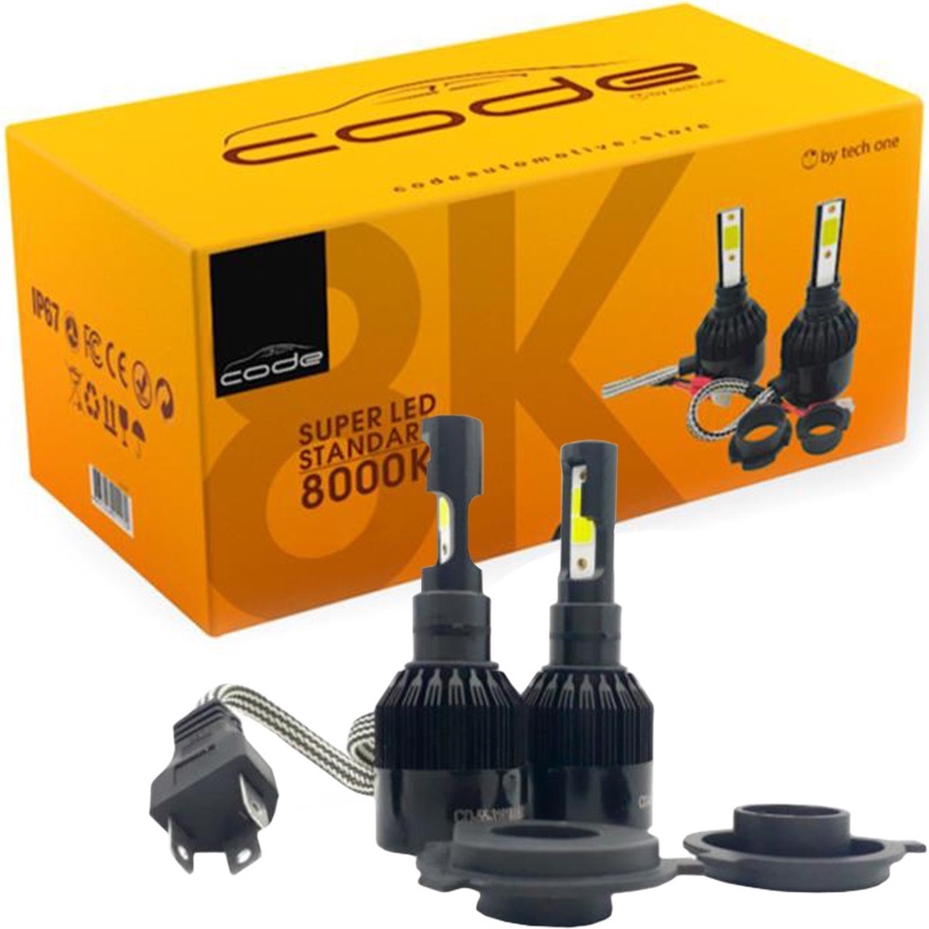 Kit Lâmpadas Super Led 3 Pares Farol Alto Baixo Milha 8000k Chevrolet