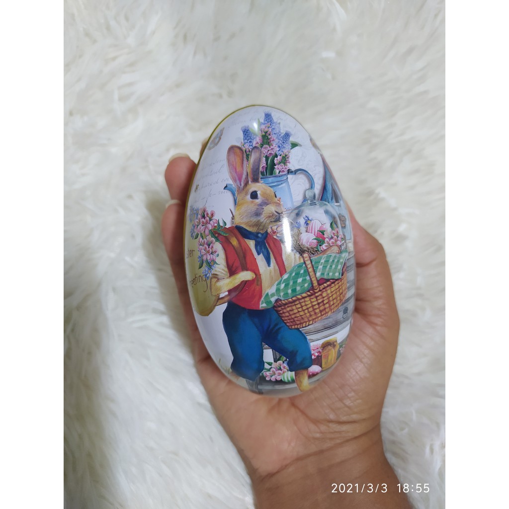Decoração de páscoa lata Ovo Decorado Unidade em Oferta na Shopee