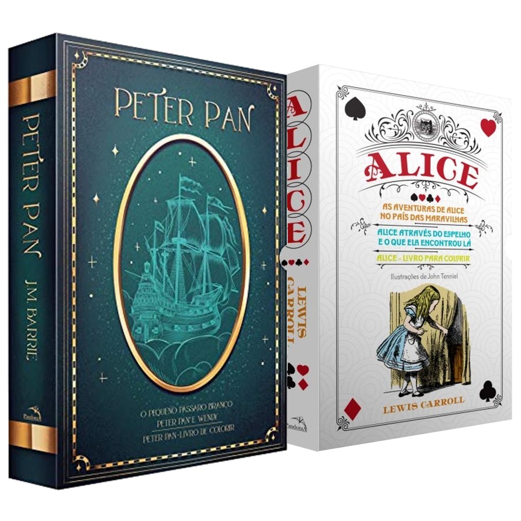 Combo Box Pater Pan + Box Alice - 6 Livros | Shopee Brasil
