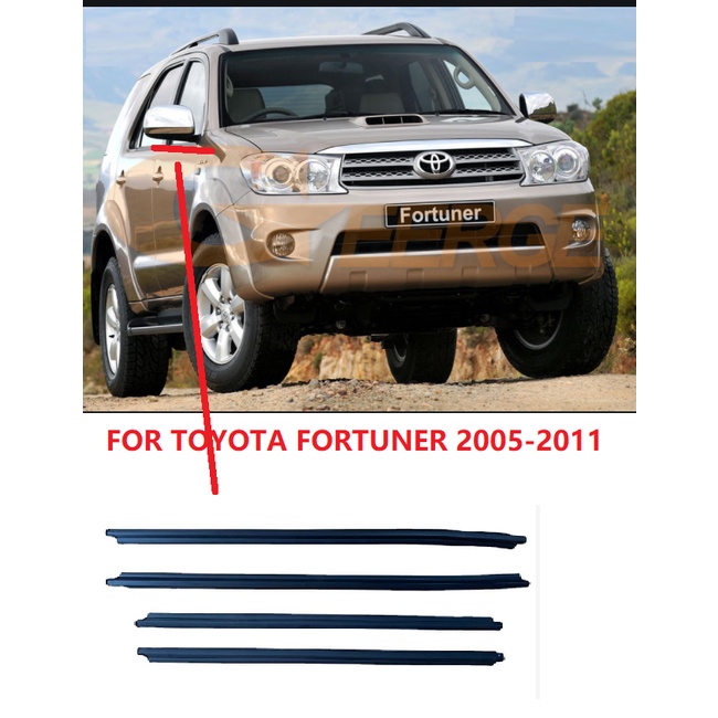 Para TOYOTA FORTUNER 2005-2011 Carro Fora Da Janela Moldagem Weatherstrip Cinto De Vedação Tira Meteorológica Plástico