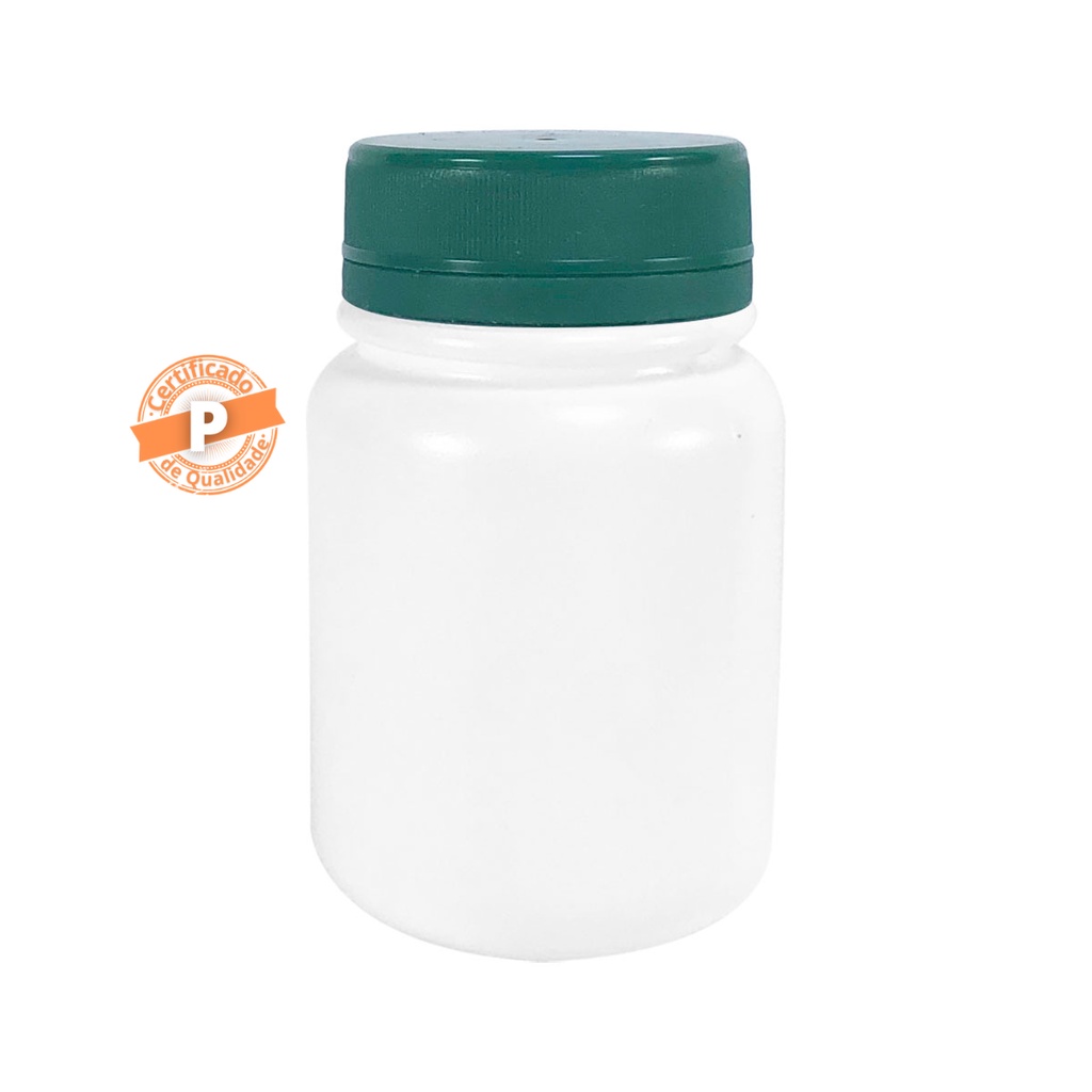 Pote Para Cápsulas 90ml Com Tampa Rosca Lacre (50 Unidades)