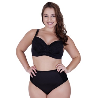 Kit 5 Conjunto Lingerie Plus Size Sutiã Bojão e Calcinha Cós Reforçado Carolina