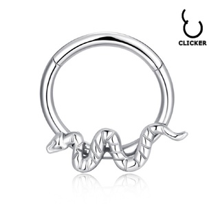 Piercing Orelha Argola Cobra Click Helix Daith Aço