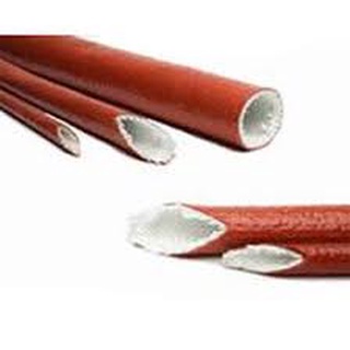Espaguete isolante de alta temperatura fios de fibra de vidro e silicone 180°C