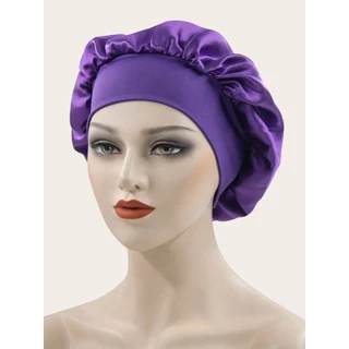 Touca de Cetim Antifrizz - ROXO - Tratamento Capilar Sono de Beleza