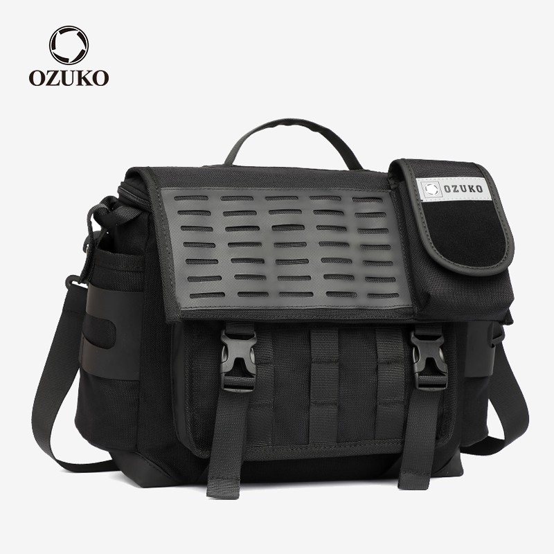 OZUKO Homem Moda Ao Ar Livre Grande Capacidade Bolsa Oxford Travel Messenger Funcional À Prova D'água em Oferta na Shopee